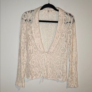 Y2K ISSI Whimsical Lace Cardigan Top